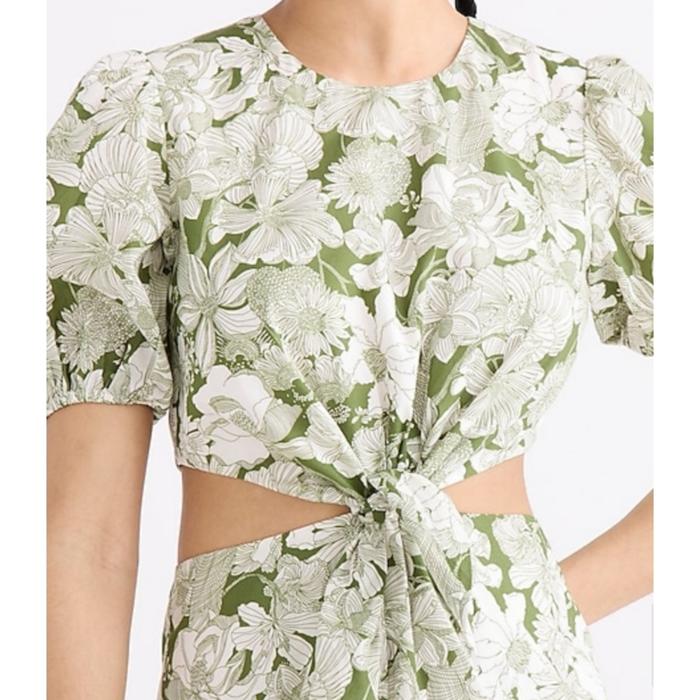 27. J.Crew Cutout dress in Liberty® Linear floral fabri - Picture 2 of 12
